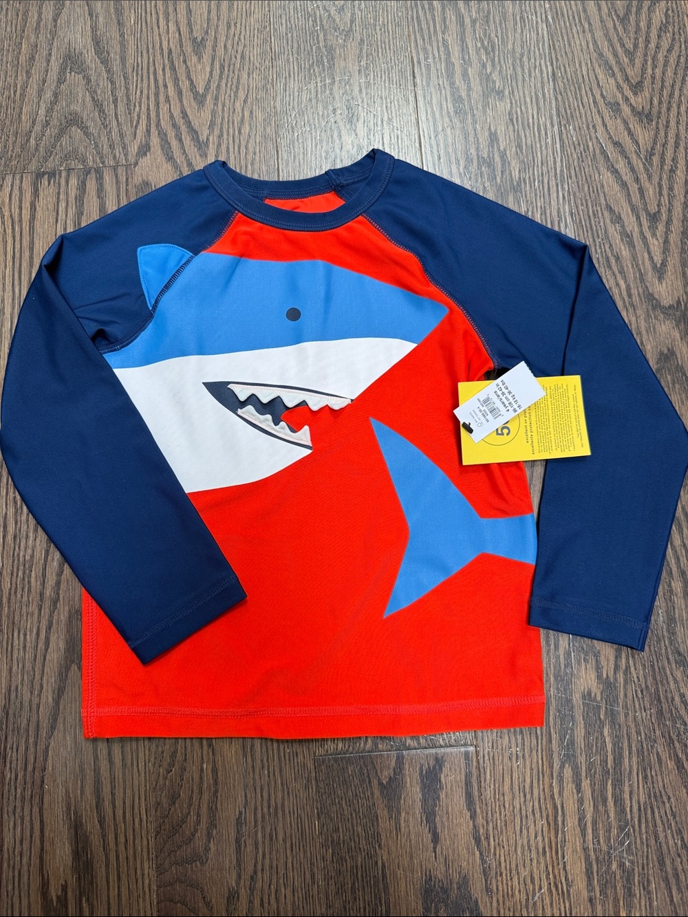GAP Kids Long-Sleeve Shark Rashguard - Red & Navy & Blue